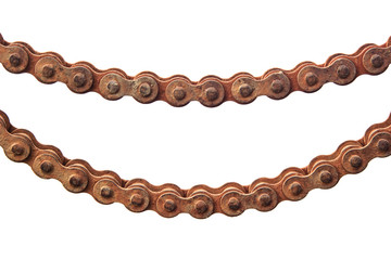 old rusty motorcycle chain dirty