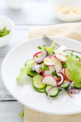fresh salad with radish