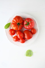 fresh tomato on a plate