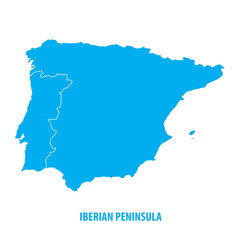 Fototapeta premium Iberian Peninsula, Spain and Portugal