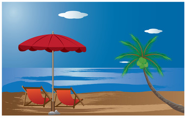 beautiful beach vector design
