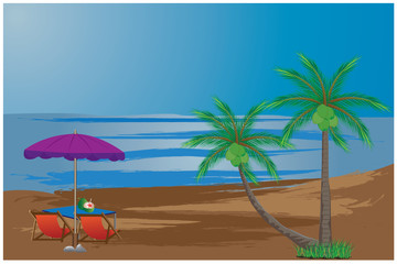 beautiful beach vector design