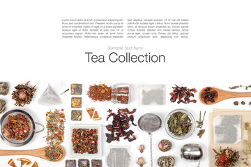 tea on white background 