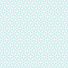 Seamless Pattern Snowflakes/Flowers Turquoise