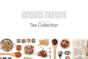 tea on white background 