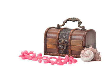 Treasure box with seashell