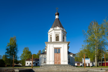 Fototapeta na wymiar Small church tower