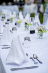 dinner table setup