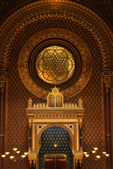 Fototapeta premium Interior de la sinagoga de Praga, Chequia