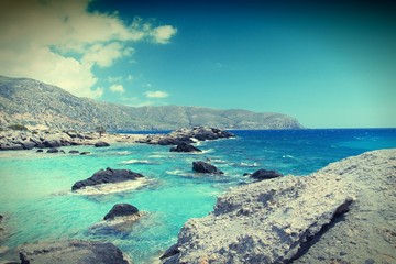 Crete scenic view. Filtered colors.