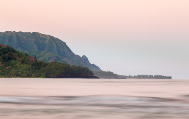 Headland of Hanalei on island of Kauai