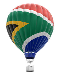Hot Air Balloon with South African republic Flag (clipping path included)