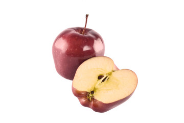  red apple isolated on white background
