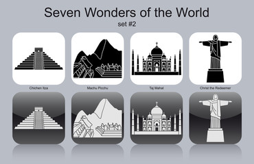 Icons of Seven Wonders of the World