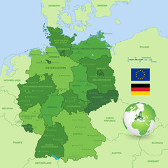 Obraz premium vector Map of Germany