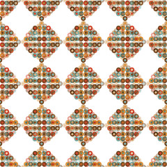 seamless pattern retro shape with circles