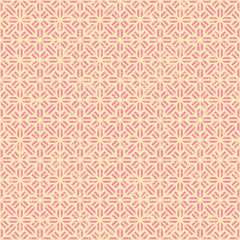 Seamless vintage pink geometry flower pattern background.