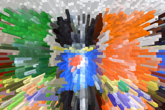 Colorful extrude abstract background