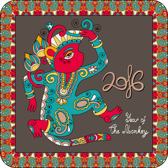 original design for new year celebration with decorative ape