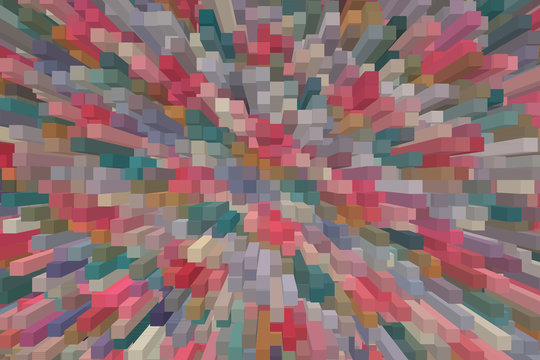 Colorful extrude abstract background