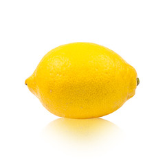 Fresh lemon with reflection