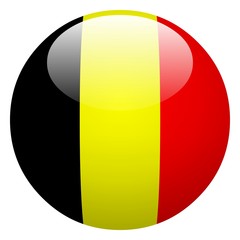 Fototapeta premium Flag, Belgium button