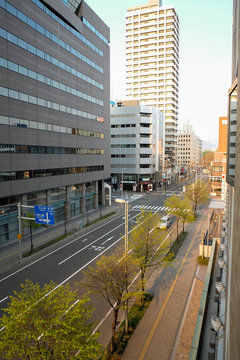 Cityscape of Sapporo (Day View) - APRIL 28, 2015: Sapporo is the