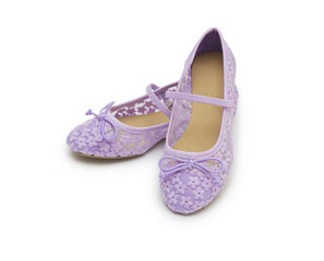 Ballet shoes isolated on the white