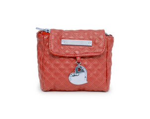 Elegant woman bag on white