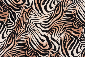 Fototapeta na wymiar texture of print fabric striped zebra
