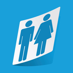 Man and woman sticker