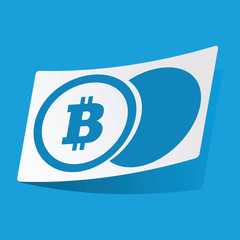 Bitcoin coin sticker