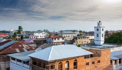 Fotobehang uitzicht op het dak over Stonetown Zanzibar © mikefoto58