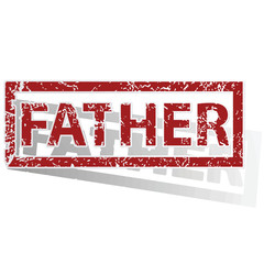 FATHER outlined stamp