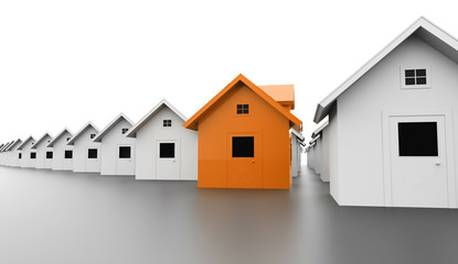 Houses business concept one