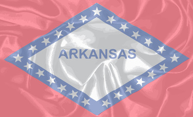 Silk Flag of the State Arkansas