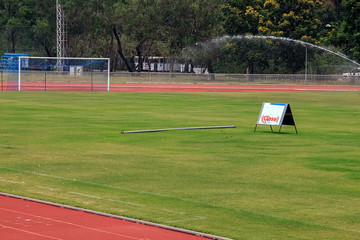 Obraz premium Closed Football Field