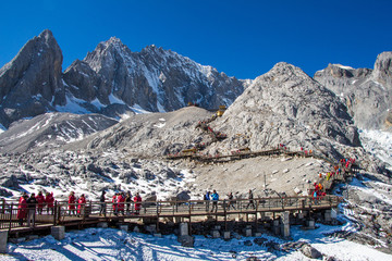 view form top of Jade Dragon Snow Mountain