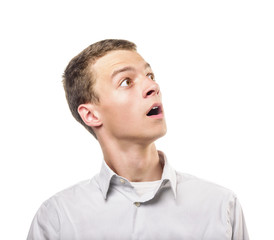 Naklejka premium Surprised Young Man.