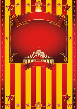 Big yellow circus poster
