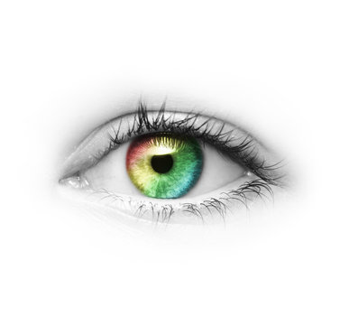 Regenbogen-Auge