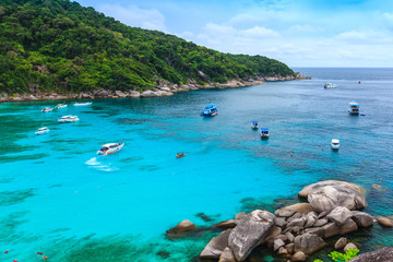 Similan island gulf and panorama viewpoint in Thailand