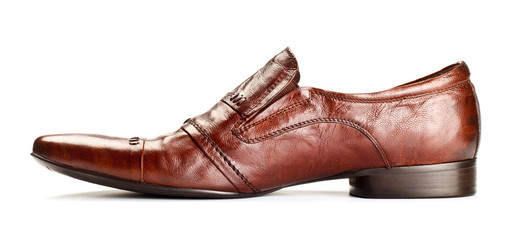 single brown shoe