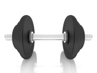 dumbbells over white background ,3d
