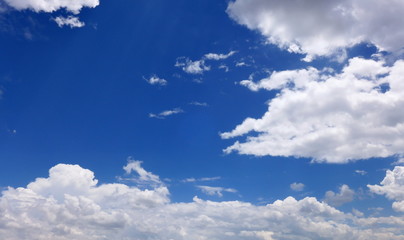 Naklejka na ściany i meble Clouds and blue sky with square frame