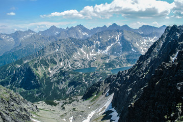 Obraz premium Tatra mountains, view over 5 pond valley