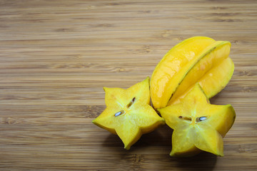 Carambola fruit or Star fruit (Averrhoa carambola)