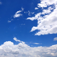 Clouds and blue sky with square frame