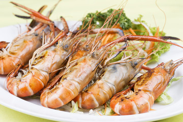 Group of grilled shrimps