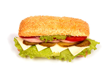 Sandwich with ham and cheese